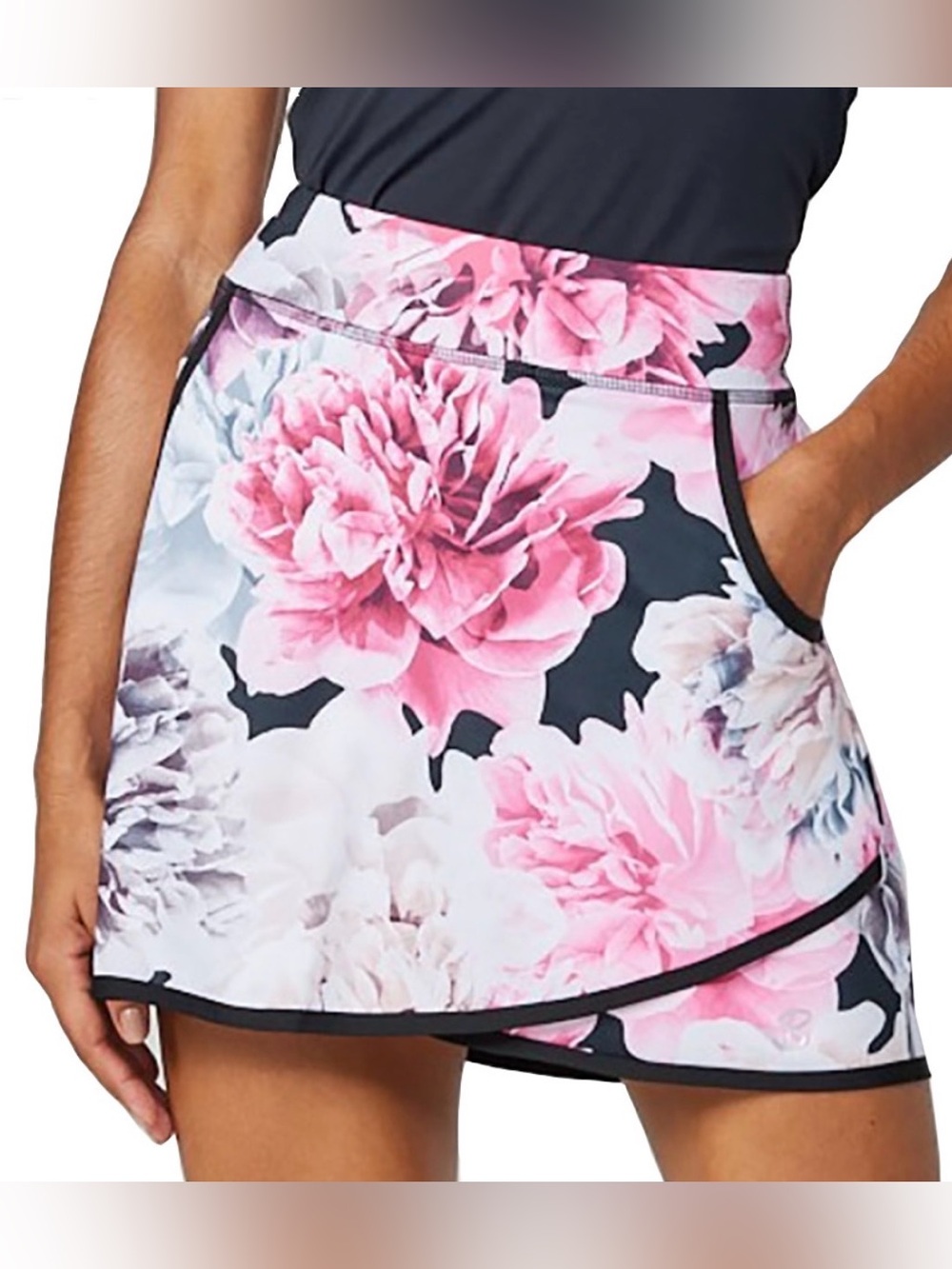 Sofibella Ruby Flower Skort Golf Tennis Pickleball Active Resort Club - Size L